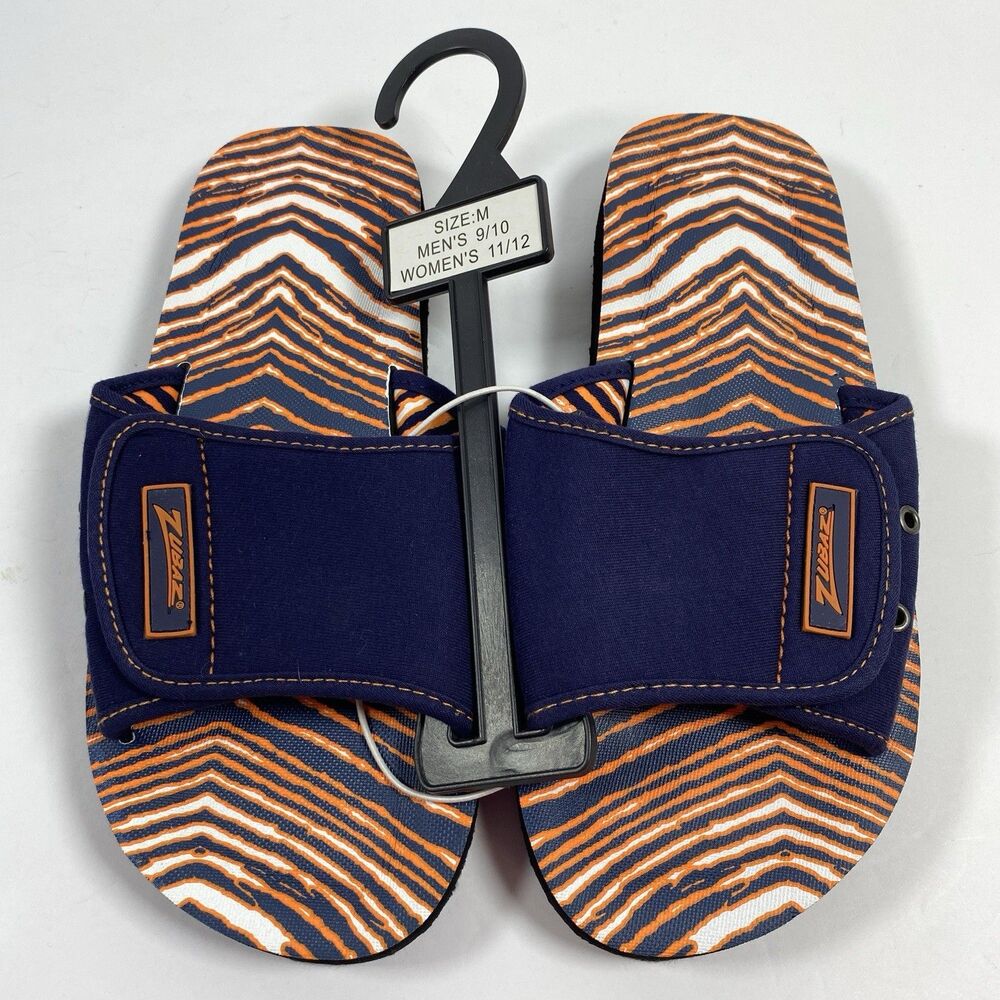 Zubaz Chicago Bears Slider Sandals Mens 9/10 Womens 11/12